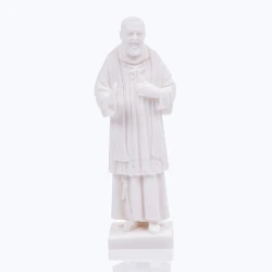 Figurka Św.Ojca Pio z Pietrelciny z alabastru 14 cm